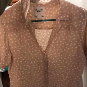 Patterned button-up blouse